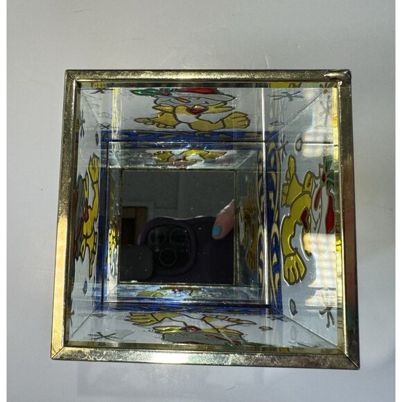 Vintage Hand-Painted Stained Glass Votive Candle Holder Christmas Snowman - Picture 3 of 6